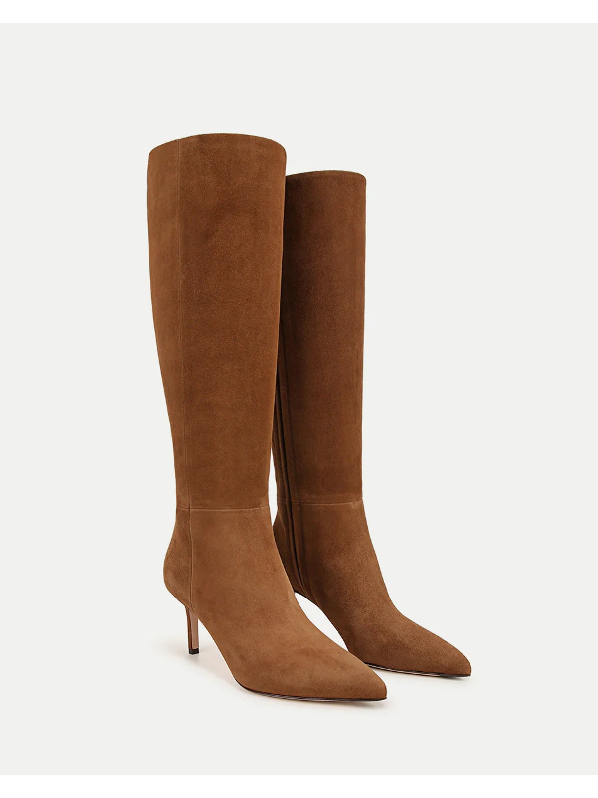 Nwt Veronica Beard Lisa Suede Mid-Heel Tall Boots Chestnut Women's Size 9m